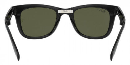 A13 RAY-BAN FOLDING WAYFARER RB4105 601/58 54 BLACK / G-15 GREEN POLARIZED