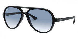 H184 RAY-BAN CATS 5000 RB4125 601/3F 59 BLACK / CLEAR GRADIENT BLUE