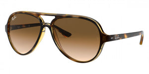 C38 RAY-BAN CATS 5000 RB4125 710/51 59 LIGHT HAVANA / CLEAR GRADIENT BROWN