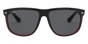 B93  RAY-BAN  BOYFRIEND RB4147 617187 60 MATTE BLACK ON TRANSPARENT RED / DARK GRAY