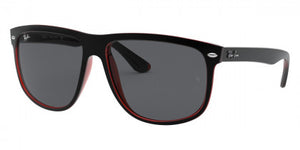 B93  RAY-BAN  BOYFRIEND RB4147 617187 60 MATTE BLACK ON TRANSPARENT RED / DARK GRAY