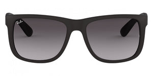 A61 RAY-BAN JUSTIN RB4165 601/8G 55 RUBBER BLACK / LIGHT GRAY GRADIENT DARK GRAY