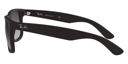 A61 RAY-BAN JUSTIN RB4165 601/8G 55 RUBBER BLACK / LIGHT GRAY GRADIENT DARK GRAY