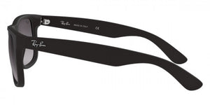 A61 RAY-BAN JUSTIN RB4165 601/8G 55 RUBBER BLACK / LIGHT GRAY GRADIENT DARK GRAY