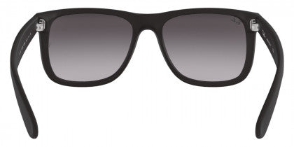 A61 RAY-BAN JUSTIN RB4165 601/8G 55 RUBBER BLACK / LIGHT GRAY GRADIENT DARK GRAY