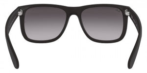 A61 RAY-BAN JUSTIN RB4165 601/8G 55 RUBBER BLACK / LIGHT GRAY GRADIENT DARK GRAY