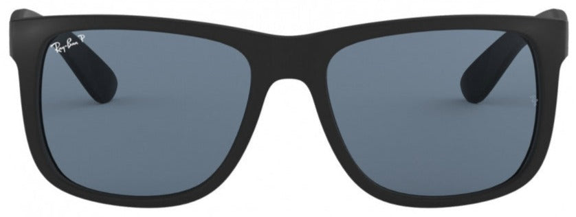 D53A  RAY-BAN JUSTIN RB4165 622/2V 55 RUBBER BLACK / DARK BLUE POLARIZED