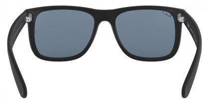 D53A  RAY-BAN JUSTIN RB4165 622/2V 55 RUBBER BLACK / DARK BLUE POLARIZED