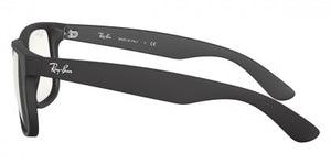 F53 RAY-BAN JUSTIN RB4165 622/5X 55  RUBBER BLACK / CLEAR