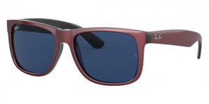 A111 RAY-BAN JUSTIN RB4165 646980 55 BORDEAUX METTALIC ON BLACK / DARK BLUE