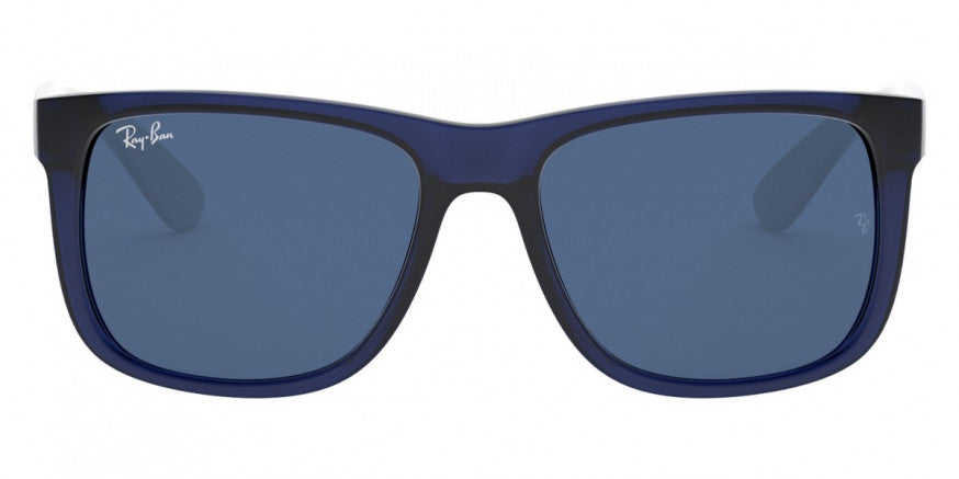 A130 RAY-BAN JUSTIN RB4165 651180 55 RUBBER TRANSPARENT BLUE / DARK BLUE