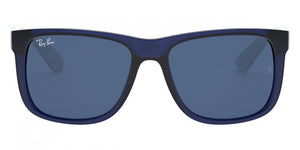 A130 RAY-BAN JUSTIN RB4165 651180 55 RUBBER TRANSPARENT BLUE / DARK BLUE