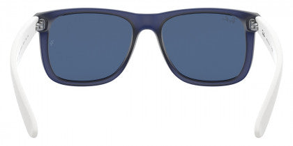 A130 RAY-BAN JUSTIN RB4165 651180 55 RUBBER TRANSPARENT BLUE / DARK BLUE