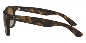 B190 RAY-BAN JUSTIN RB4165 865/T5 55 RUBBER HAVANA / GRAY GRADIENT BROWN POLARIZED