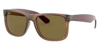 G10F RAY-BAN JUSTIN RB4165F 651073 58 RUBBER TRANSPARENT LIGHT BROWN / DARK BROWN