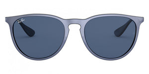 B187 RAY-BAN  ERIKA RB4171F 647180 54 TOP METALLIC VIOLET ON BLACK /  DARK BLUE