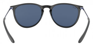 B187 RAY-BAN  ERIKA RB4171F 647180 54 TOP METALLIC VIOLET ON BLACK /  DARK BLUE
