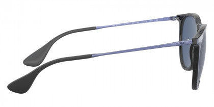 B187 RAY-BAN  ERIKA RB4171F 647180 54 TOP METALLIC VIOLET ON BLACK /  DARK BLUE