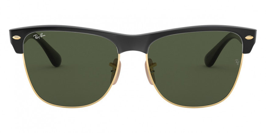 F38 RAY-BAN CLUBMASTER OVERSIZED RB4175 877 57 DEMI GLOSS BLACK ON ARISTA / G-15 GREEN
