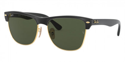 F38 RAY-BAN CLUBMASTER OVERSIZED RB4175 877 57 DEMI GLOSS BLACK ON ARISTA / G-15 GREEN