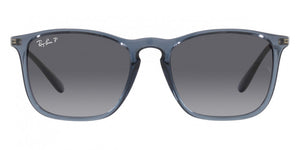 RB069 RAY-BAN CHRIS RB4187 6592T3 54 TRANSPARENT BLUE / GRAY GRADIENT POLARIZED