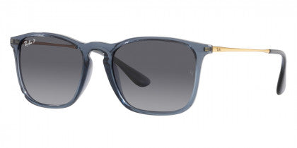 RB069 RAY-BAN CHRIS RB4187 6592T3 54 TRANSPARENT BLUE / GRAY GRADIENT POLARIZED