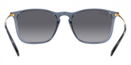 RB069 RAY-BAN CHRIS RB4187 6592T3 54 TRANSPARENT BLUE / GRAY GRADIENT POLARIZED