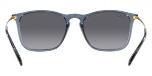 RB069 RAY-BAN CHRIS RB4187 6592T3 54 TRANSPARENT BLUE / GRAY GRADIENT POLARIZED