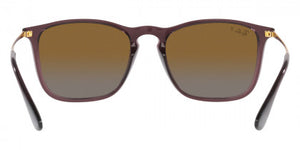 RB070 RAY-BAN CHRIS RB4187 6593T5 54  TRANSPARENT BROWN / GRAY GRADIENT BROWN POLARIZED