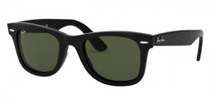 E51 RAY-BAN WAYFARER RB4340 601 50 BLACK / G-15 GREEN 601
