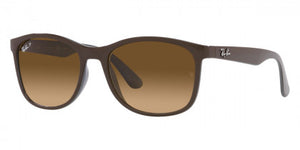 F278 RAY-BAN RB4374 6600M2 56 BROWN ON GRAY / BROWN GRADIENT POLARIZED