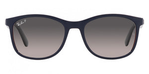 F256 RAY-BAN RB4374 6601M3 56 MATTE BLUE ON BROWN / GRAY GRADIENT  POLARIZED