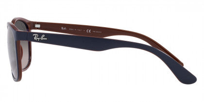 F256 RAY-BAN RB4374 6601M3 56 MATTE BLUE ON BROWN / GRAY GRADIENT  POLARIZED