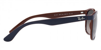 F256 RAY-BAN RB4374 6601M3 56 MATTE BLUE ON BROWN / GRAY GRADIENT  POLARIZED