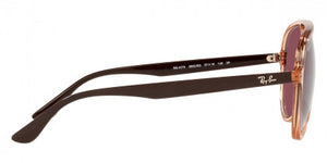 F277 RAY-BAN RB4376 66025Q 57 TRANSPARENT BROWN / PURPLE POLARIZED