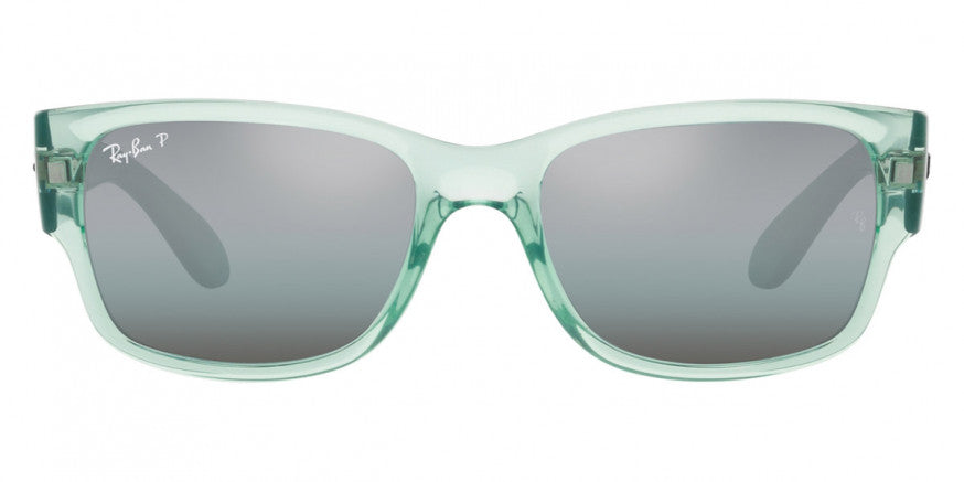 RB077 RAY-BAN RB4388 6646G6 58  TRANSPARENT GREEN / BLUE POLARIZED