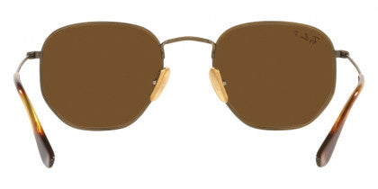 F310 RAY-BAN HEXAGONAL RB8148 920757 54 DEMI GLOSS ANTIQUE GOLD / BROWN POLARIZED