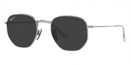 A129 RAY-BAN HEXAGONAL RB8148 920948 51 SILVER / BLACK POLARIZED