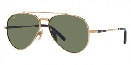 F16 RAY-BAN AVIATOR TITANIUM RB8225 313852 62 ARISTA /  GREEN
