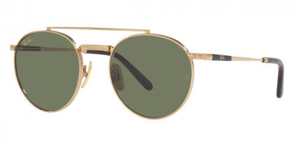 F323 RAY-BAN ROUND II TITANIUM RB8237 313852 53 ARISTA / GREEN