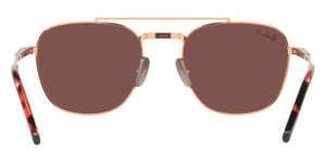 F308 RAY-BAN FRANK II TITANIUM RB8258 3140AF 54 ROSE GOLD  DARK VIOLET POLARIZED