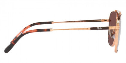 F308 RAY-BAN FRANK II TITANIUM RB8258 3140AF 54 ROSE GOLD  DARK VIOLET POLARIZED