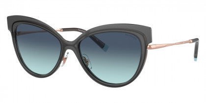 T113 TIFFANY TF3076 83249S 57 BLACK / AZURE GRADIENT BLUE