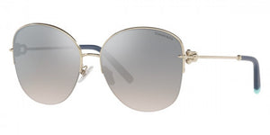 T102 TIFFANY TF3082 61691U 58 PALE GOLD / GRADIENT BLUE MIRRORED SILVER