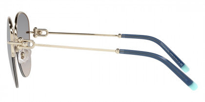 T102 TIFFANY TF3082 61691U 58 PALE GOLD / GRADIENT BLUE MIRRORED SILVER