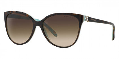T63 TIFFANY TF4089B 81343B 58 HAVANA ON TIFFANY BLUE / BROWN GRADIENT