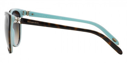T63 TIFFANY TF4089B 81343B 58 HAVANA ON TIFFANY BLUE / BROWN GRADIENT
