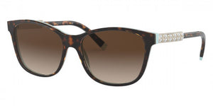 T12 TIFFANY TF4174B 81343B 56 HAVANA ON TIFFANY BLUE / BROWN GRADIENT