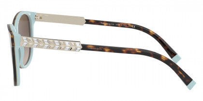 T12 TIFFANY TF4174B 81343B 56 HAVANA ON TIFFANY BLUE / BROWN GRADIENT