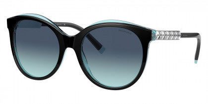 T24 TIFFANY TF4175B 82859S 55 BLACK ON CRYSTAL TIFFANY BLUE/ TIFFANY BLUE GRADIENT